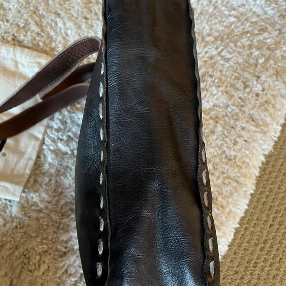 Bed Stu Leather Stevie Tote, Black Teak Rustic **VERY GOOD Preowned Condition** - Picture 6 of 14